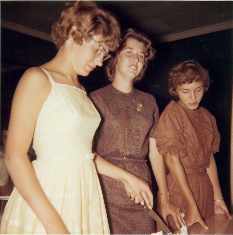 Marg Nutzman, Linda Jensen and Nancy Wilson, 1961.
