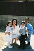 Bev Merricks youngest daughter, Jessica Faye, children Melissa and Christopher, and husband Mark Gomez, at their home in Albuquerque, New Mexico